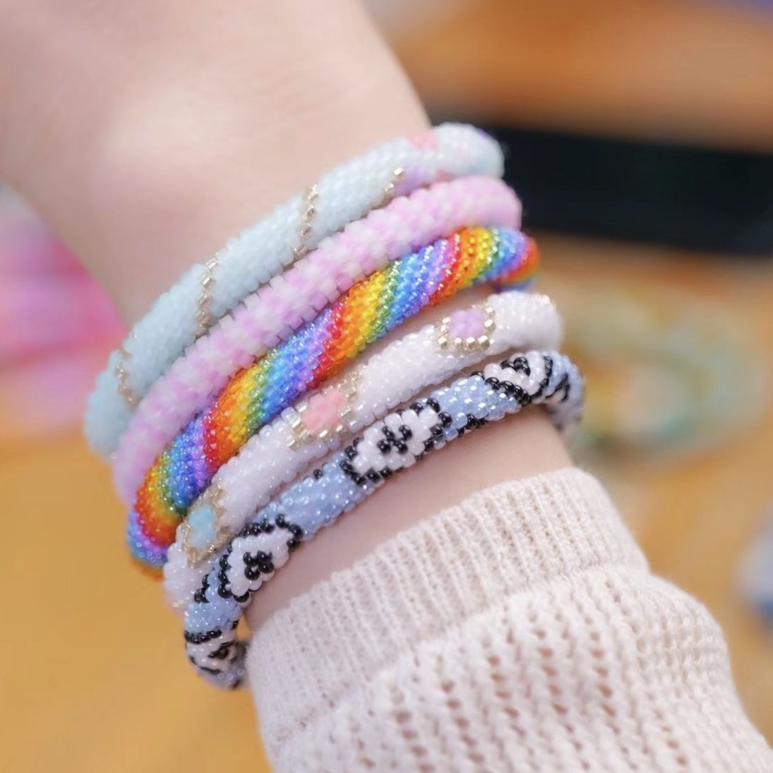 Wholesale Aroma Diffuser Bohemian Rice Beads Japanese All-match Bracelet